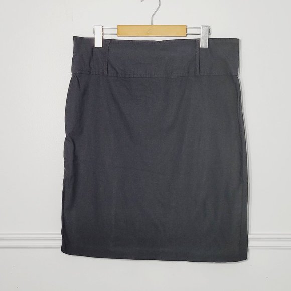 Majora Collection Black Skirt Above Knee Stretch Blend Business Casual Size XL - Picture 1 of 9